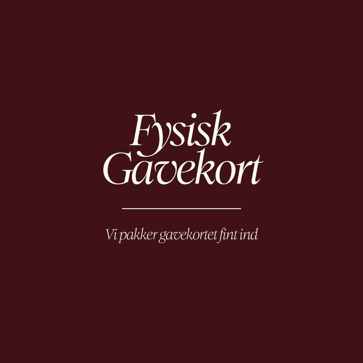 Fysisk gavekort - OBSIDO STUDIO - OBSIDOSTUDIO.COM