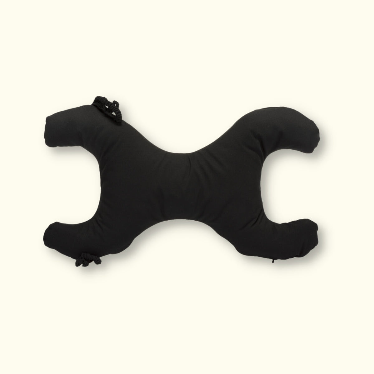 Rejsebetræk i sort mikrofiber til lille Save My Face-pude – restparti